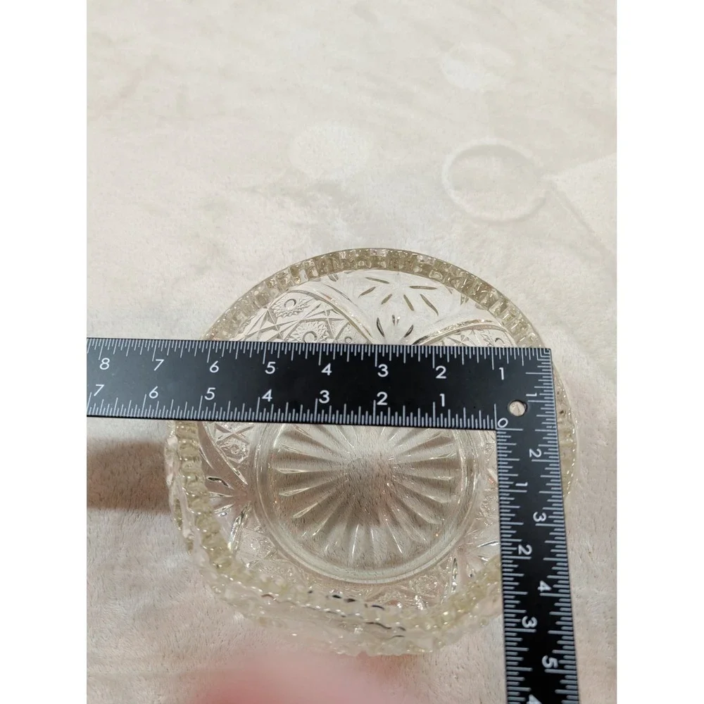 Antique EAPG Covered Glass Candy Dish Russian Pattern‎ Victorian Trinket